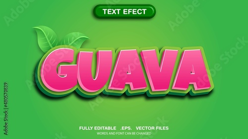 Editable text effects guava theme