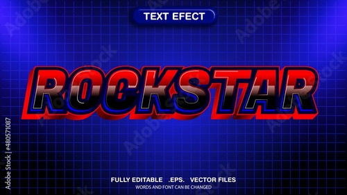 Editable text effects rockstar theme