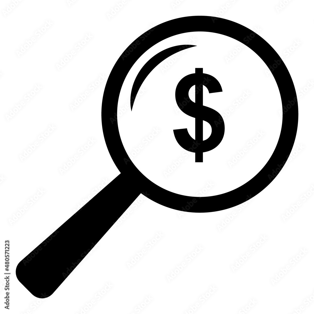 Magnifier Flat Icon Isolated On White Background Magnifier Flat Icon Isolated On White Background