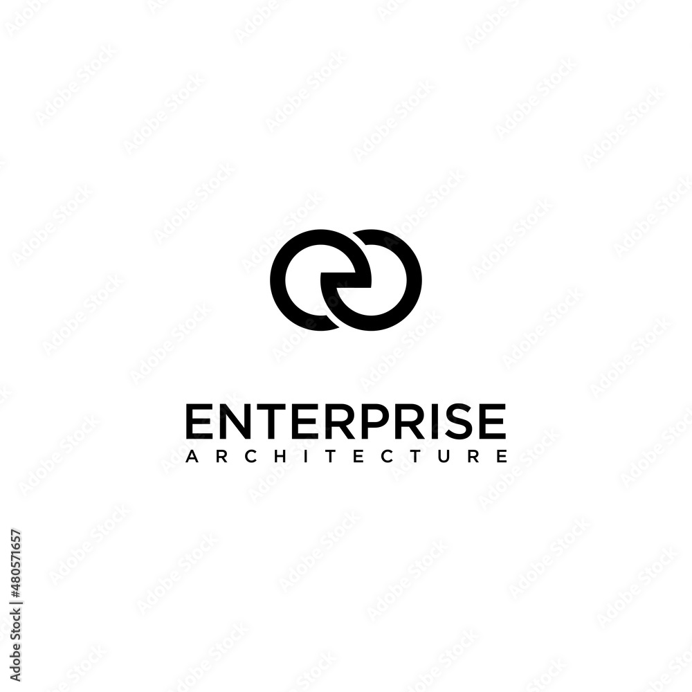 EA letter combination logo, simple, elegant