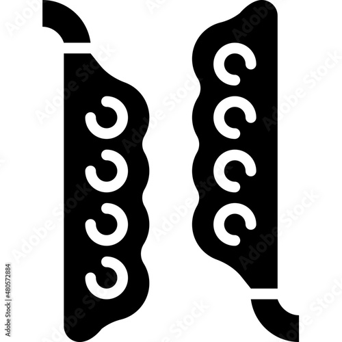 green pea solid icon