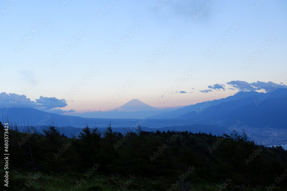 高ボッチ高原から見る富士
