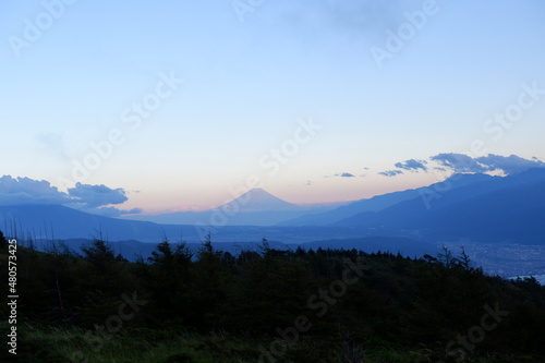 高ボッチ高原から見る富士