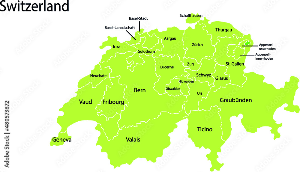 Fototapeta premium Switzerland map