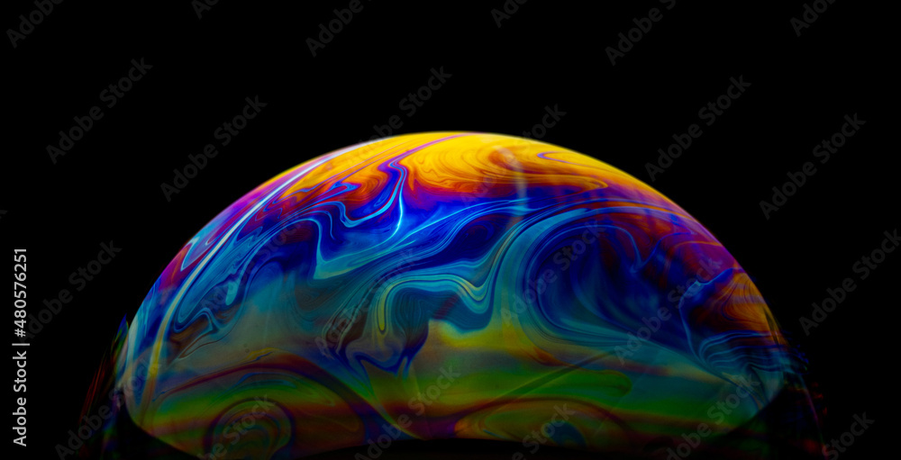 Trippy abstract soap bubble - obrazy, fototapety, plakaty 