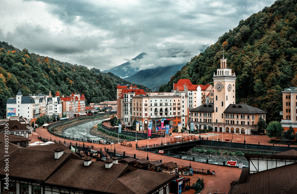 view of the rosa khutor old town
