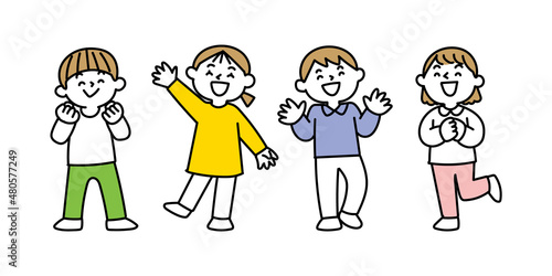 笑顔でわくわくする子どもたち