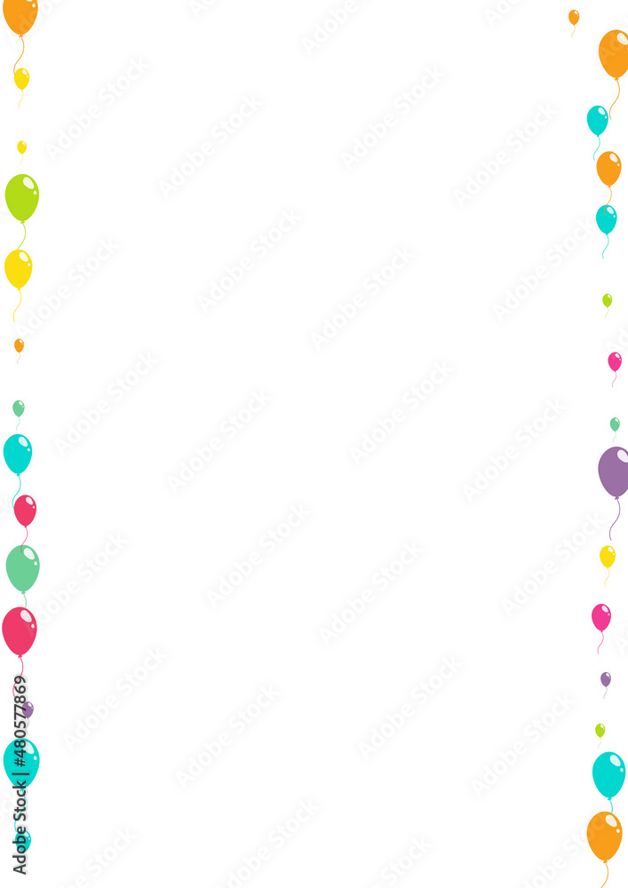 Pink and Blue Helium Balloon Vector  White