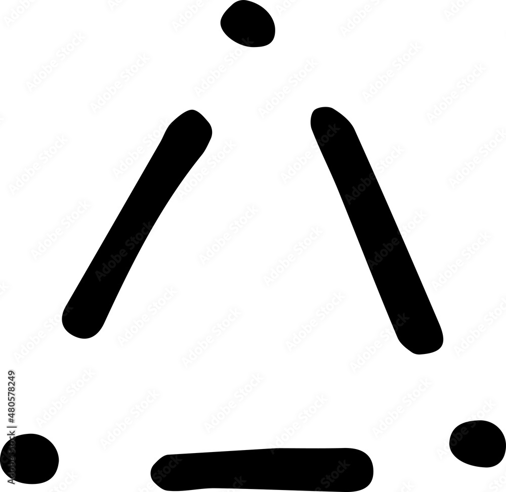 Unique hand-shaped triangles for logo design. Isolated vector illustration on white
background. Unique hand-shaped triangles for logo design. Isolated vector illustration on white
background.
