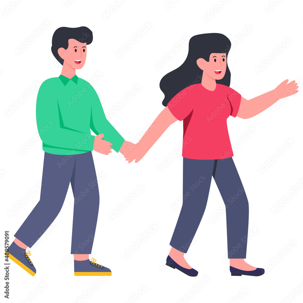 An illustrations design of couple