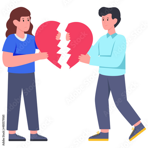 Trendy vector design of breakup