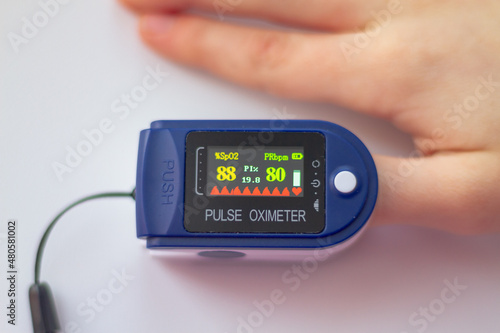 Pulse oximeter recorded a lack of oxygen in the blood with coronavirus