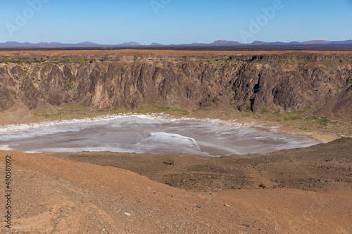 Wahbah crater - dormant volano in Saudi Arabia photo