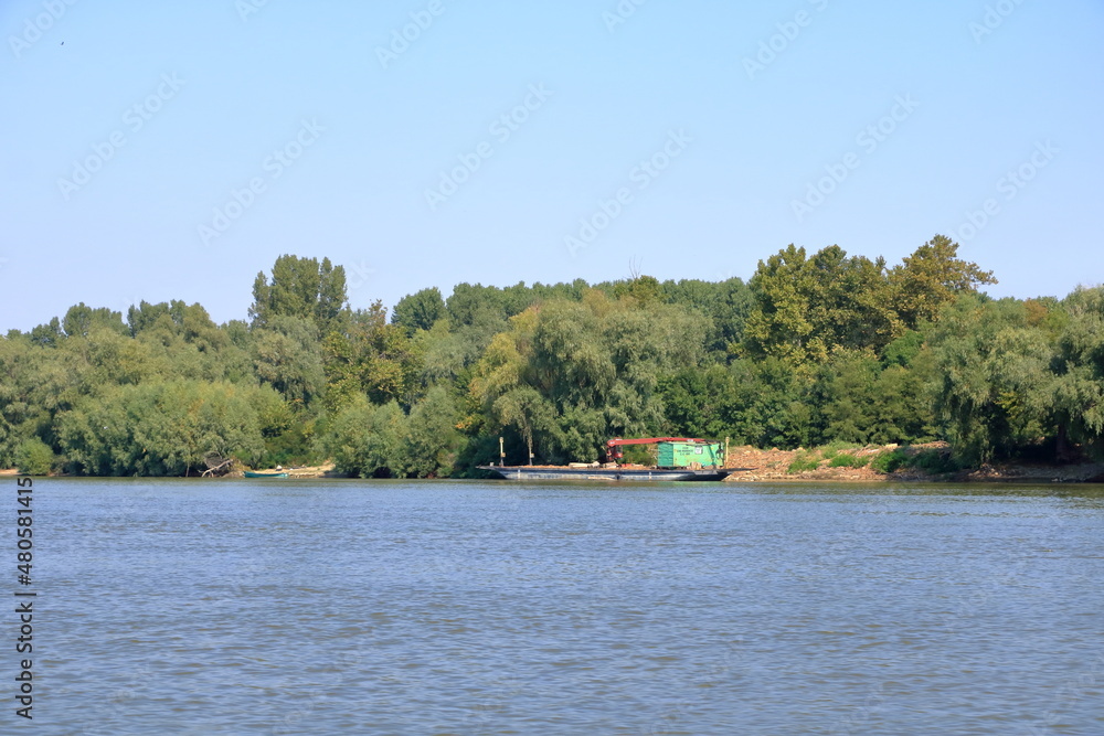 Large cargo ship in Danube Delta Large cargo ship in Danube Delta