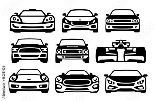 Sports car silhouette, Car SVG, Racecar SVG, Classic car SVG, Car icons, Cut file, Vector clipart