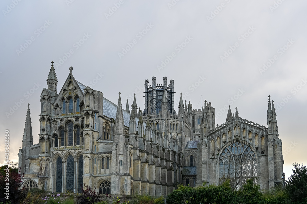Cathedral of Ely on a cloudy day