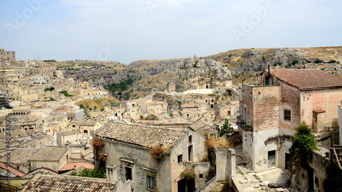 ITALY-Matera is a city located on a rocky outcrop in Basilicata, in Southern Italy. It includes the Sassi area, a complex of Cave Houses carved into the mountain © GCphotographer