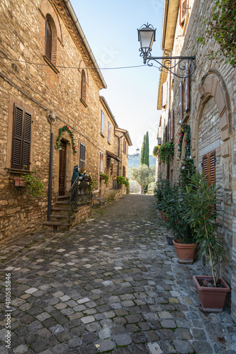 Fototapeta Naklejka Na Ścianę i Meble -  italy January 2022, medieval village of Frontino in the province of Pesaro and Urbino in the Marche region