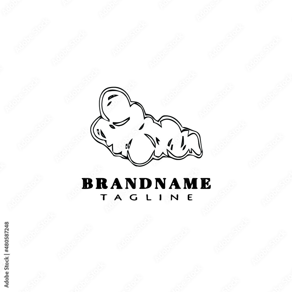 dust clouds logo cartoon icon design template black isolated vector illustration