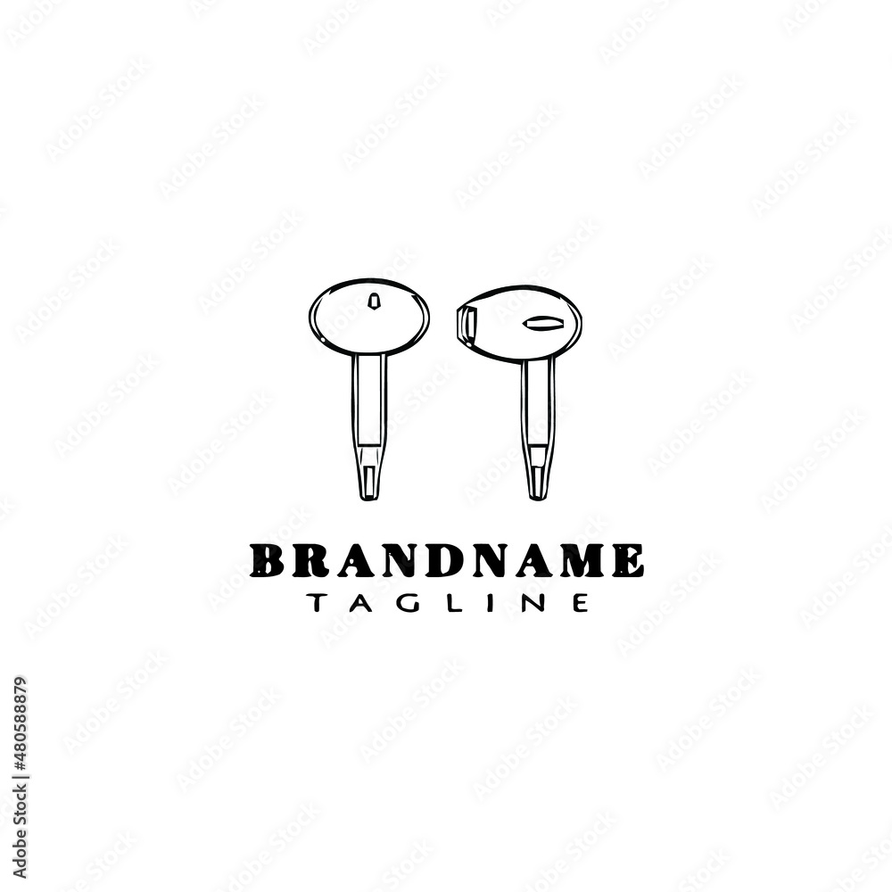 ear buds logo cartoon icon design template black isolated vector illustration ear buds logo cartoon icon design template black isolated vector illustration
