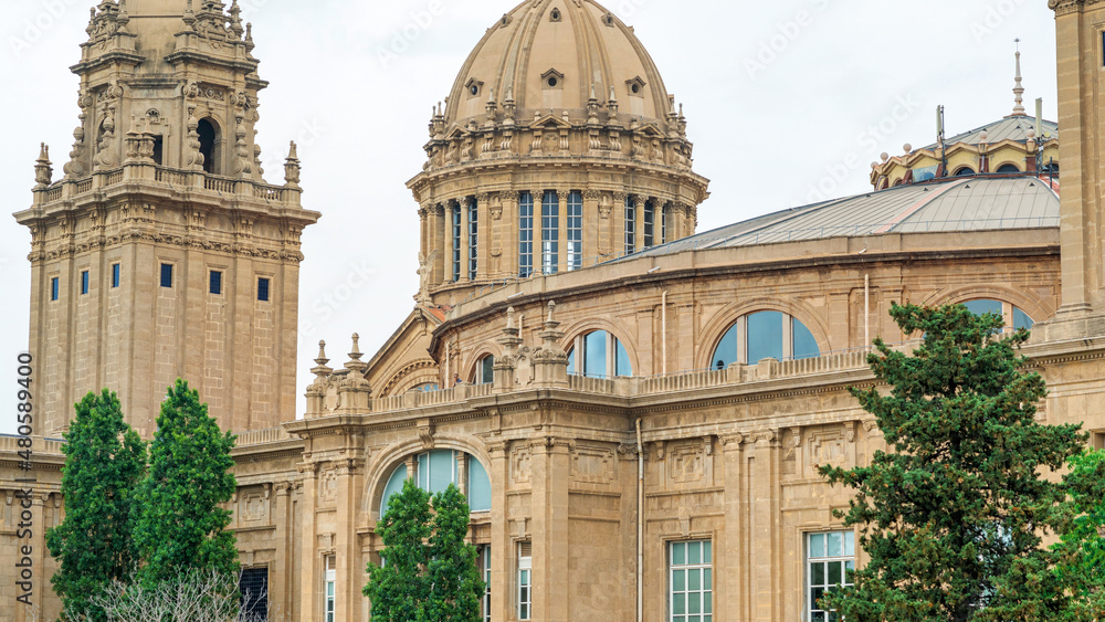 Naklejka premium The National Palace in Barcelona, Spain