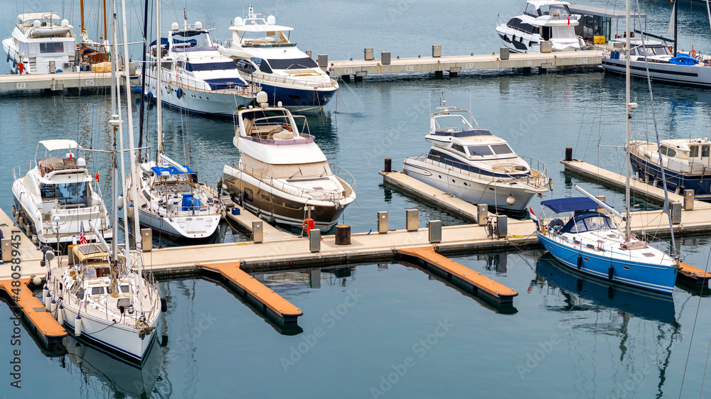 Sea port in Barcelona, Spain