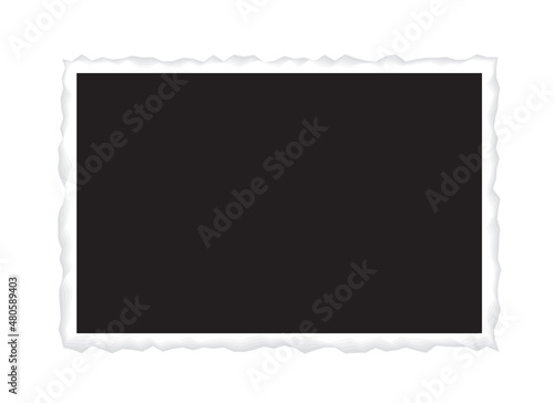 Vector illustration of photo frames isolated on white background.