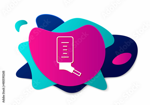 Color Automatic drinker for small pets icon isolated on white background. Abstract banner with liquid shapes. Vector