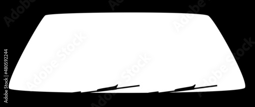 Blank Vehicle Windshield Copy Space