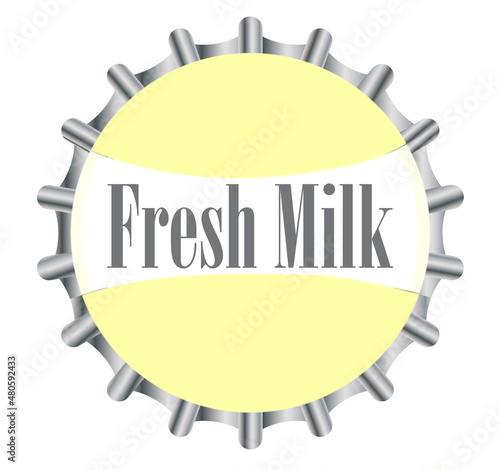 Fresh Milk Glass Bottle Cap