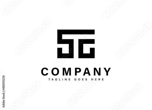 Obraz na plátně Abstract Initial Letter SE STE Logo