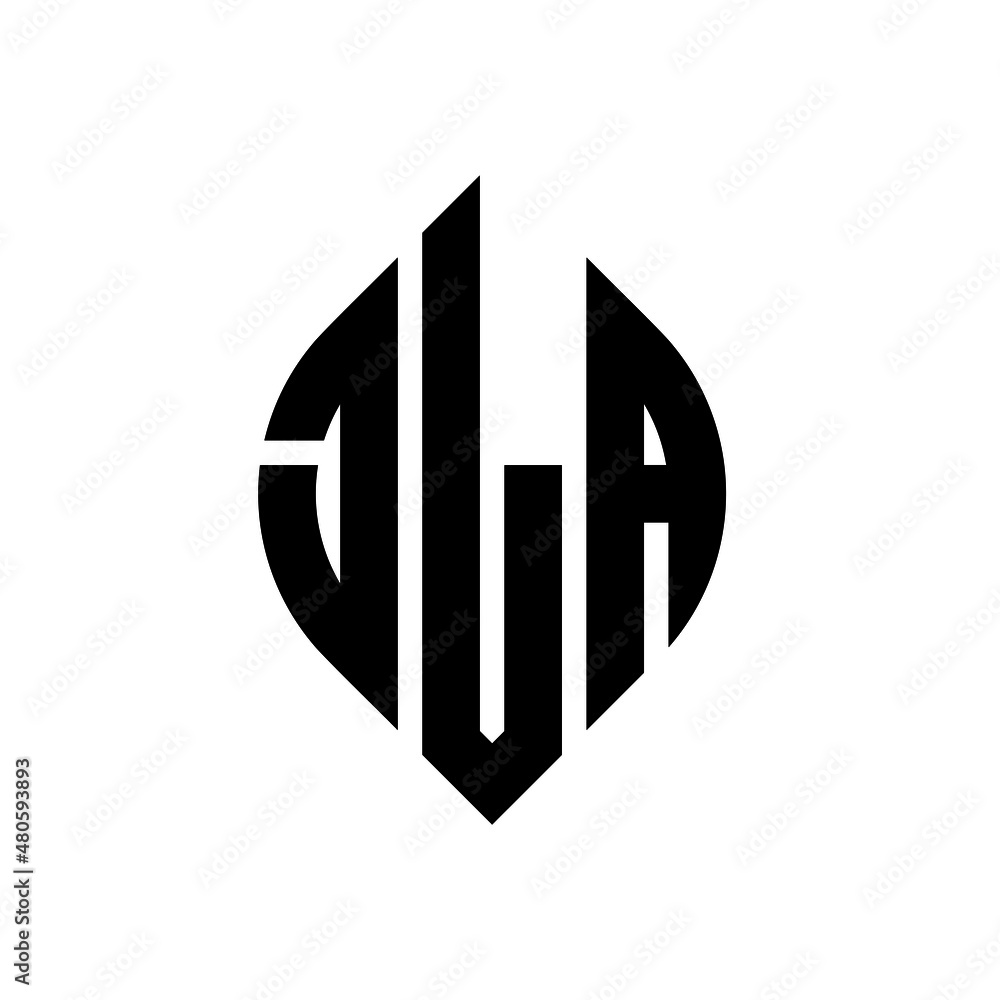 vetor-de-jla-circle-letter-logo-design-with-circle-and-ellipse-shape