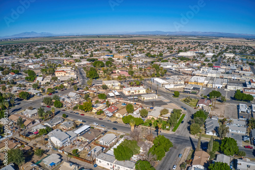 Aerial View of Downtown Brawley, California in the Imperial Valley photo
