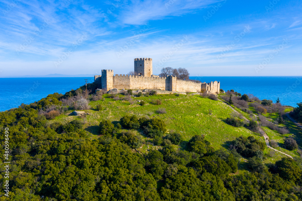 Castle of Platamonas, an important touristic attraction of central Macedonia, Greece.