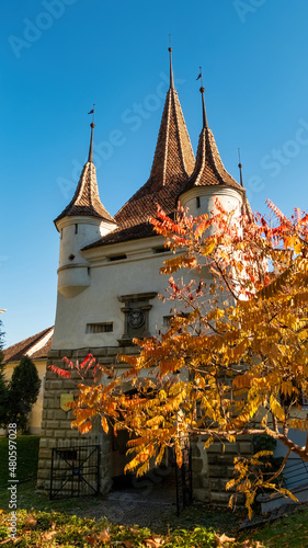 View of The Catherine's Gate in Brasov, Romania photo