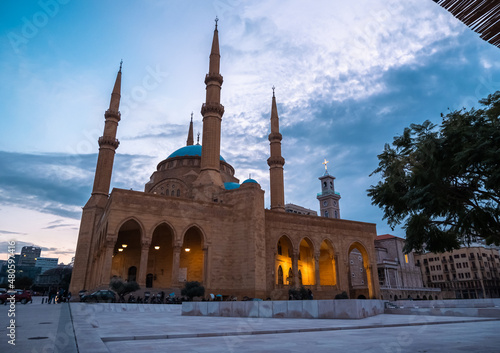 Mohammad Al-Amin Mosque in the city centre of Beirut, the capital of Lebanon photo