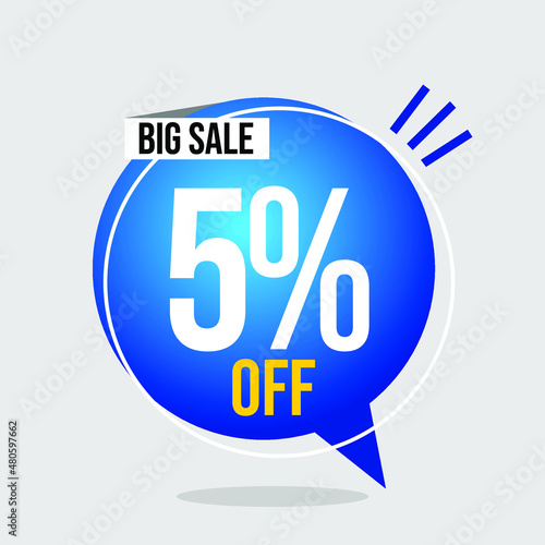 5% DISCOUNT TAG - BLUE LABEL