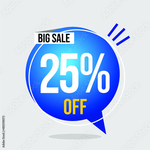 25% DISCOUNT TAG - BLUE LABEL