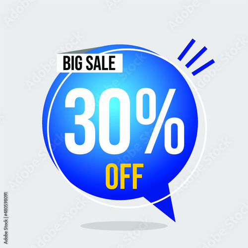 30% DISCOUNT TAG - BLUE LABEL