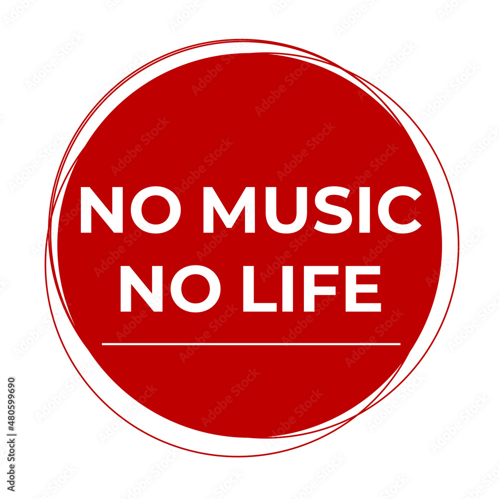 No music no life symbol icon