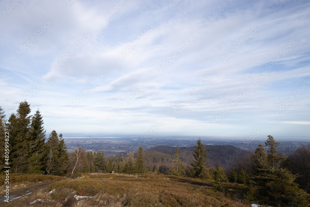 Trekking on a mountain trail