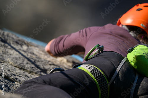 arrampicatrice su roccia scalatore photo