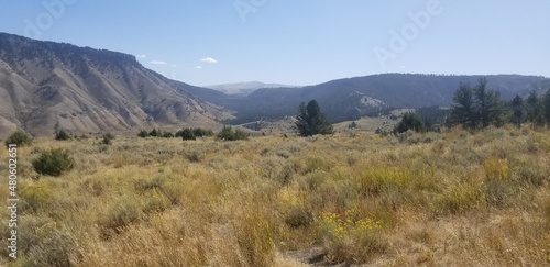 Abroska range landscape, Yellowstone National Park, wyoming