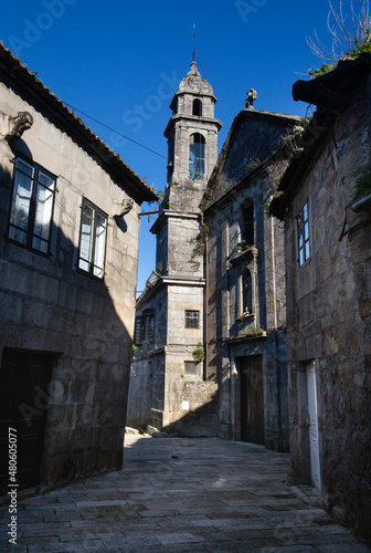 The way of St James is a medieval pilgrim route. Route of the Camino de Santiago in the alley of the nuns in Tui
