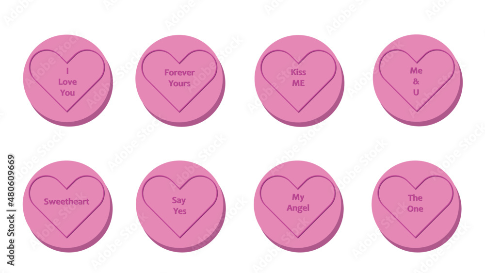 Candy love hearts