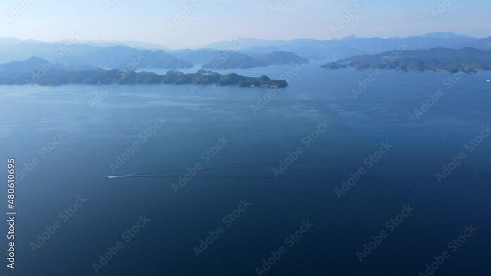 Aerial photography of the natural scenery of Qiandao Lake in Hangzhou Aerial photography of the natural scenery of Qiandao Lake in Hangzhou