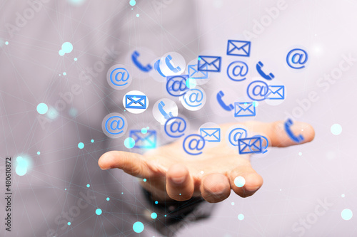 holding letter icon,email icons .Contact us by newsletter email and protect your personal information from spam mail. Customer service call center contact us.