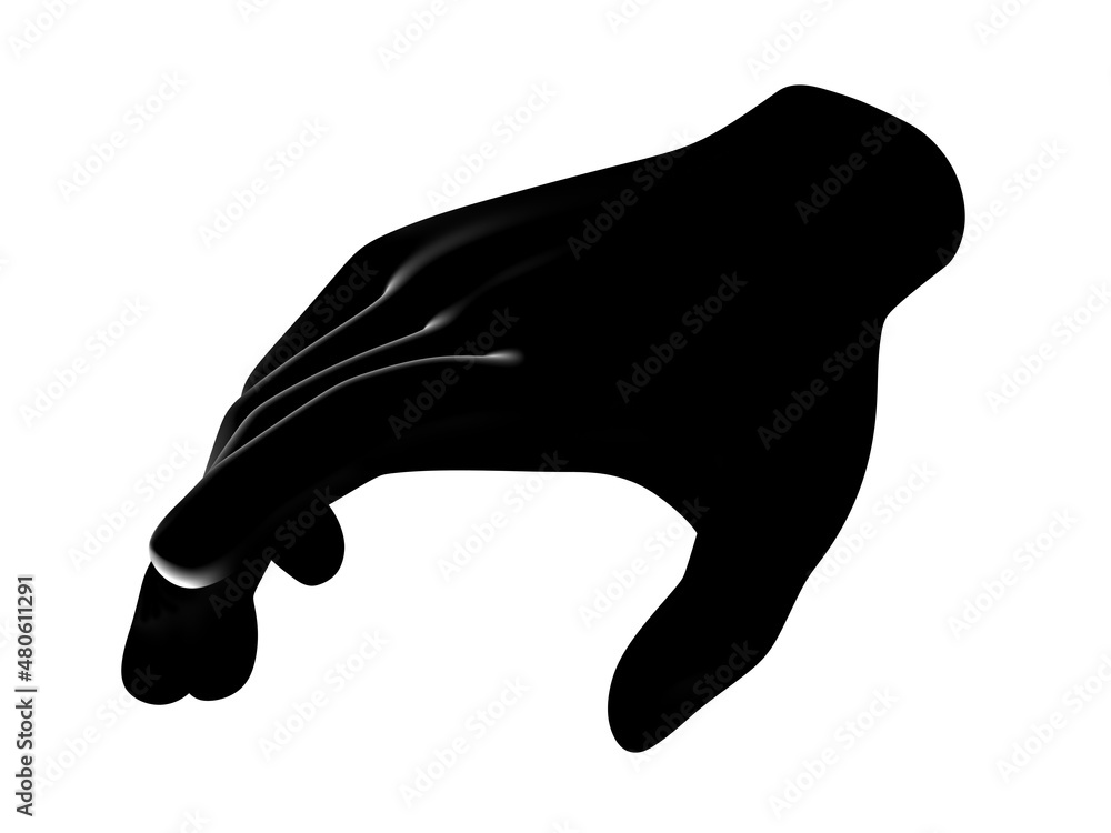 Mask of human hand isolated on white background. 3d Illustration. Mask of human hand isolated on white background. 3d Illustration.