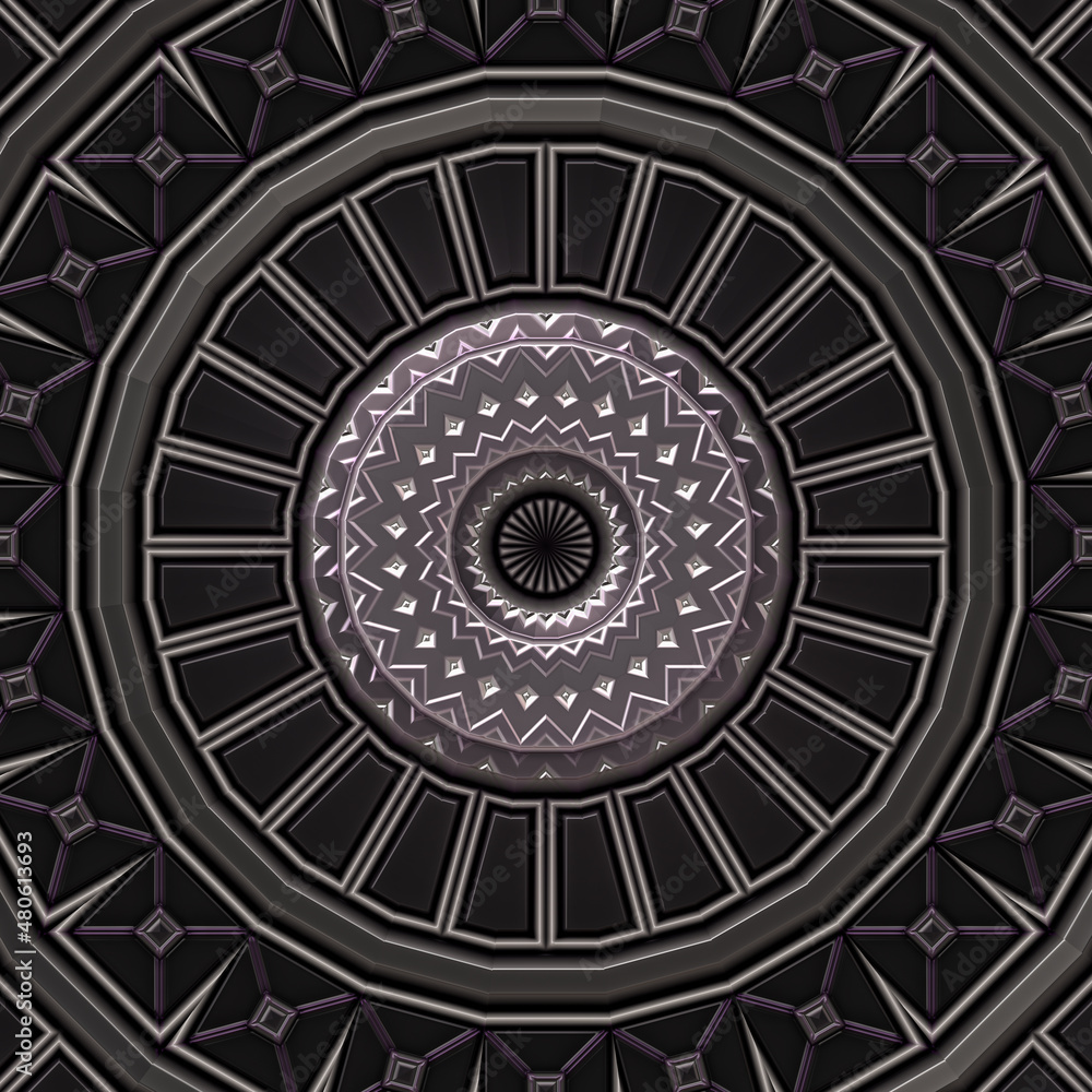 Obraz premium 3d effect - abstract steel surface polygonal pattern