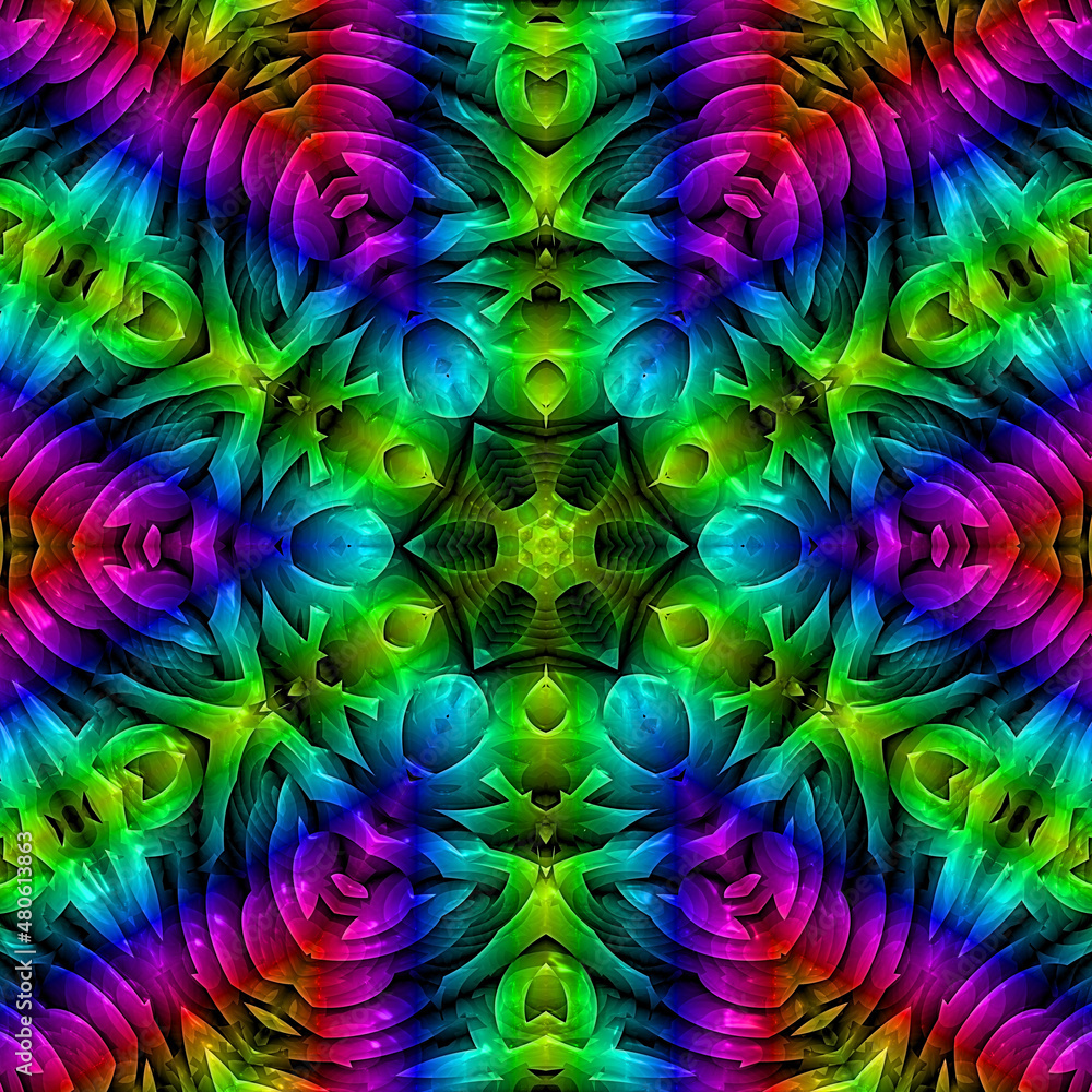 3d effect - abstract polygonal fractal pattern 3d effect - abstract polygonal fractal pattern